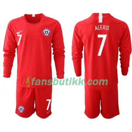 Fotballdrakt Chile ALEXIS 7 Barn Hjemmetrøye 2018/19 Langermet